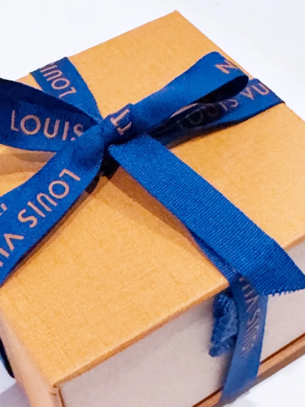 Louis Vuitton Orange Gift Bag + Small Drawer Box Ribbon Envelope Empty Set